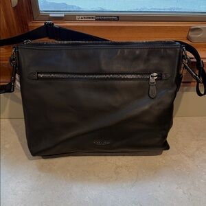 Coach Black Leather Messenger Crossbody
